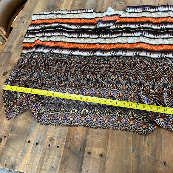 Chico’s Missoni Print Poncho Top Shirt Flowy Lightweight Resort Poncho Blouse - Picture 4 of 5